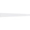 Ekena Millwork 5 1/2"H x 5/8"T x 94 1/2"W Flat Bottom Rail PVC Wainscot Moulding WPK05X01X94BR - alternate 1